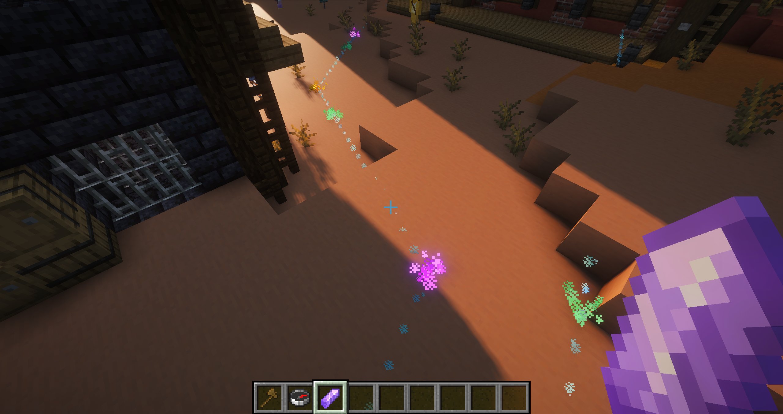 Editing a highlighted Blockfolk route in the world